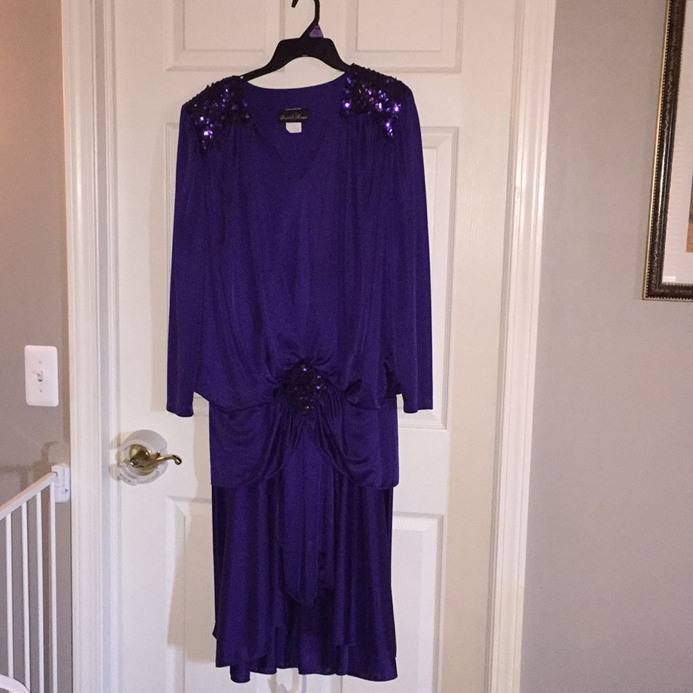 ➕Vintage David Rose Purple Sequin Detail Dress